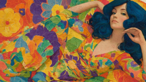 RAINBOWS & FLOWERS Woman Art