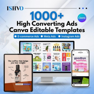 1000+ Meta Static Ad Creatives Canva Templates | Facebook Ads | Marketing Ad Templates | Shopify CRO Checklist | Ecommerce Ads