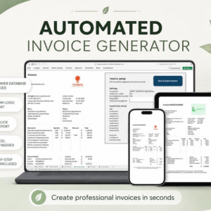 Automated Invoice Generator US + NL-only, Small Business Excel Template, Numbered Billing System, Customer Database, Pdf Export, Vba Tool