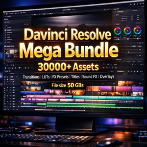 DaVinci Resolve Mega Bundle: 30000+ Transitions, LUTs, Titles, Effects (Digital Download)