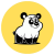 pizzly bear logo circle